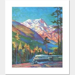 Rainier National Park Train by Gustav Krollman Posters and Art